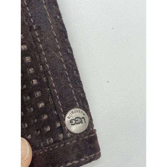 UGG Abilene Suede brown Boots Sz 8 perforated slouchy Boho Festival Casual - Picture 5 of 7